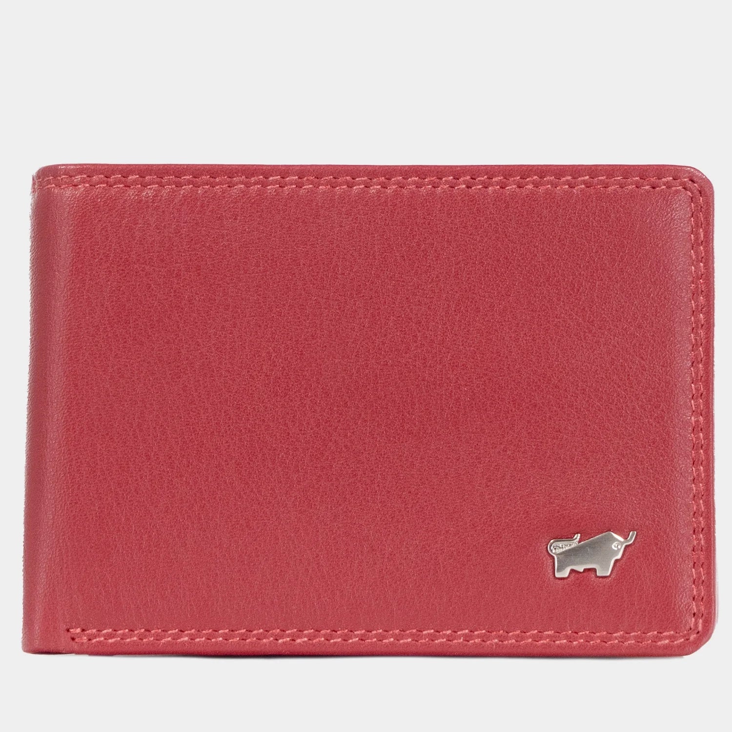 Red Braun Bueffel RFID Golf Wallet with Premium Leather
